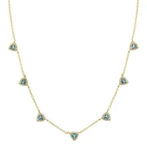 Topaz Trillion Drop Necklace