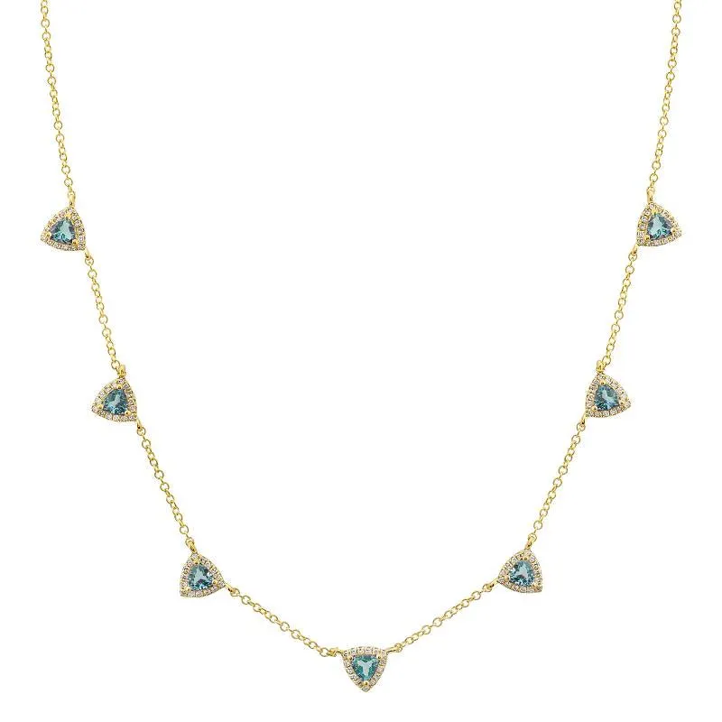 Topaz Trillion Drop Necklace