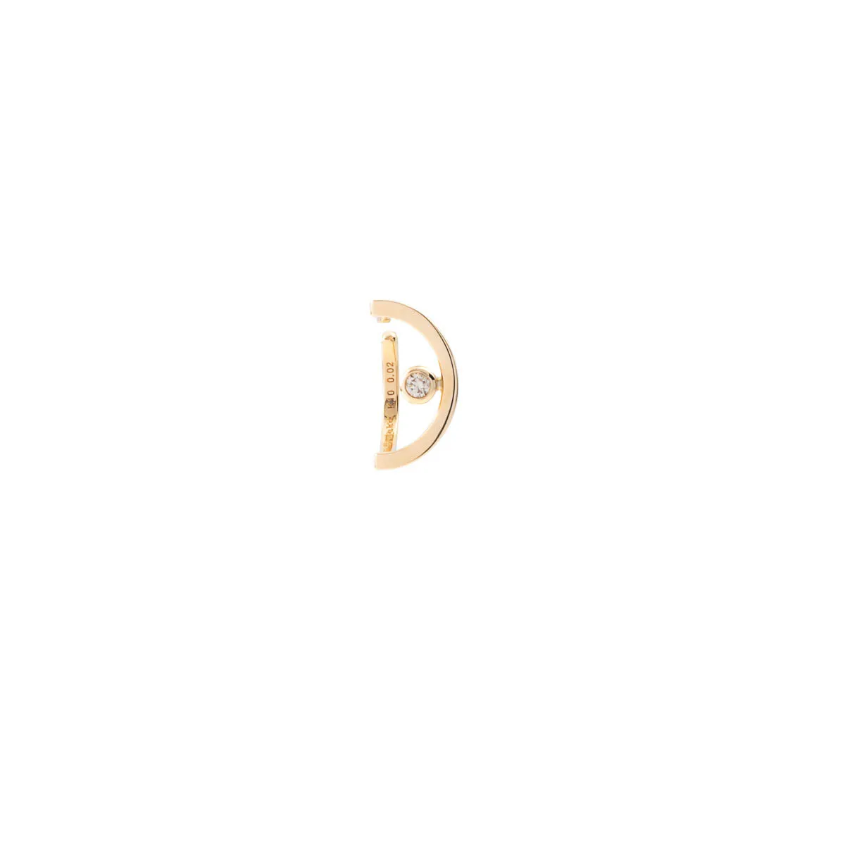 TREEHOPPER Bezel Diamond Ear Cuff Small size
