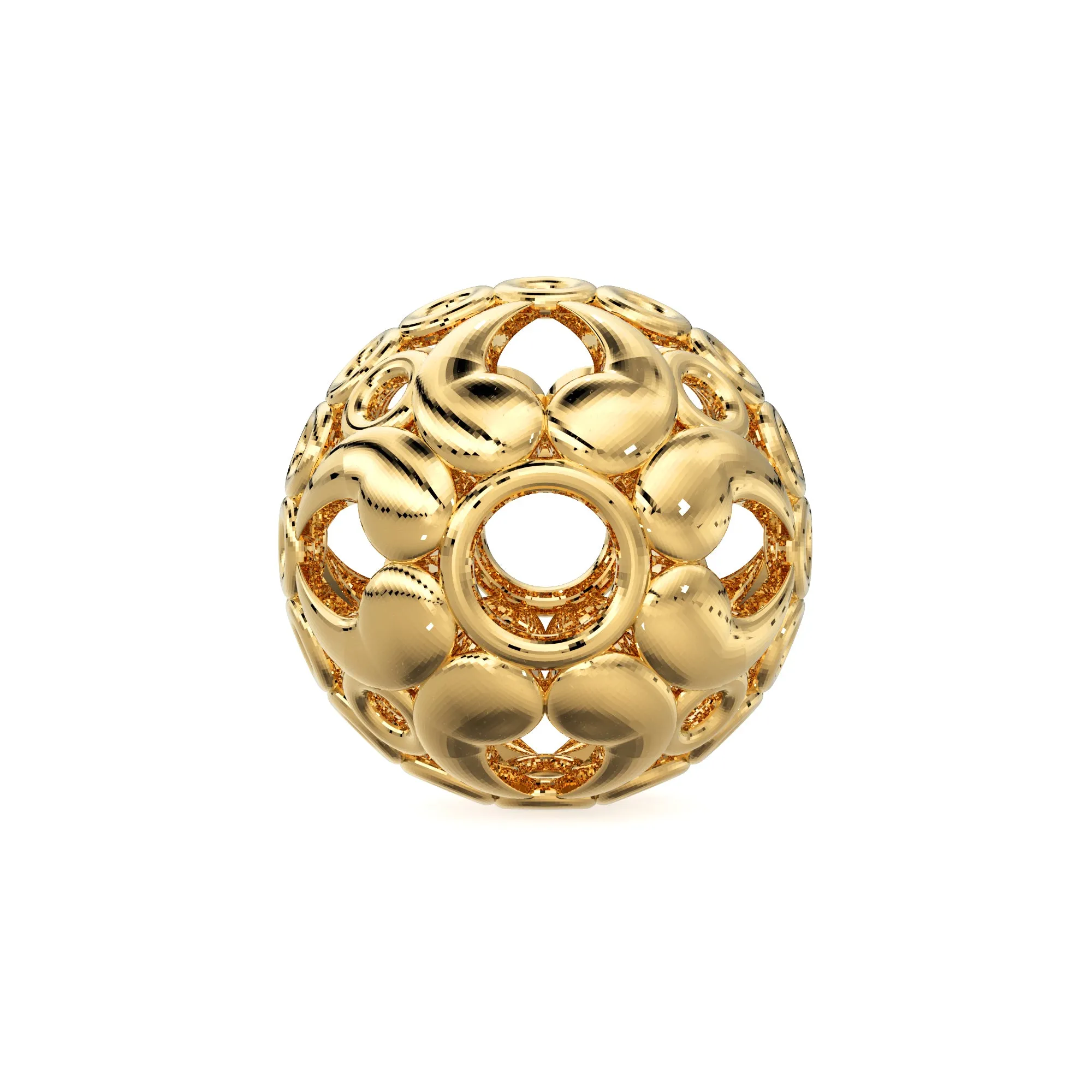 Tribal Round Solid Gold Old Fashioned Beads Designer Spacer Finding 6mm 8mm 10mm