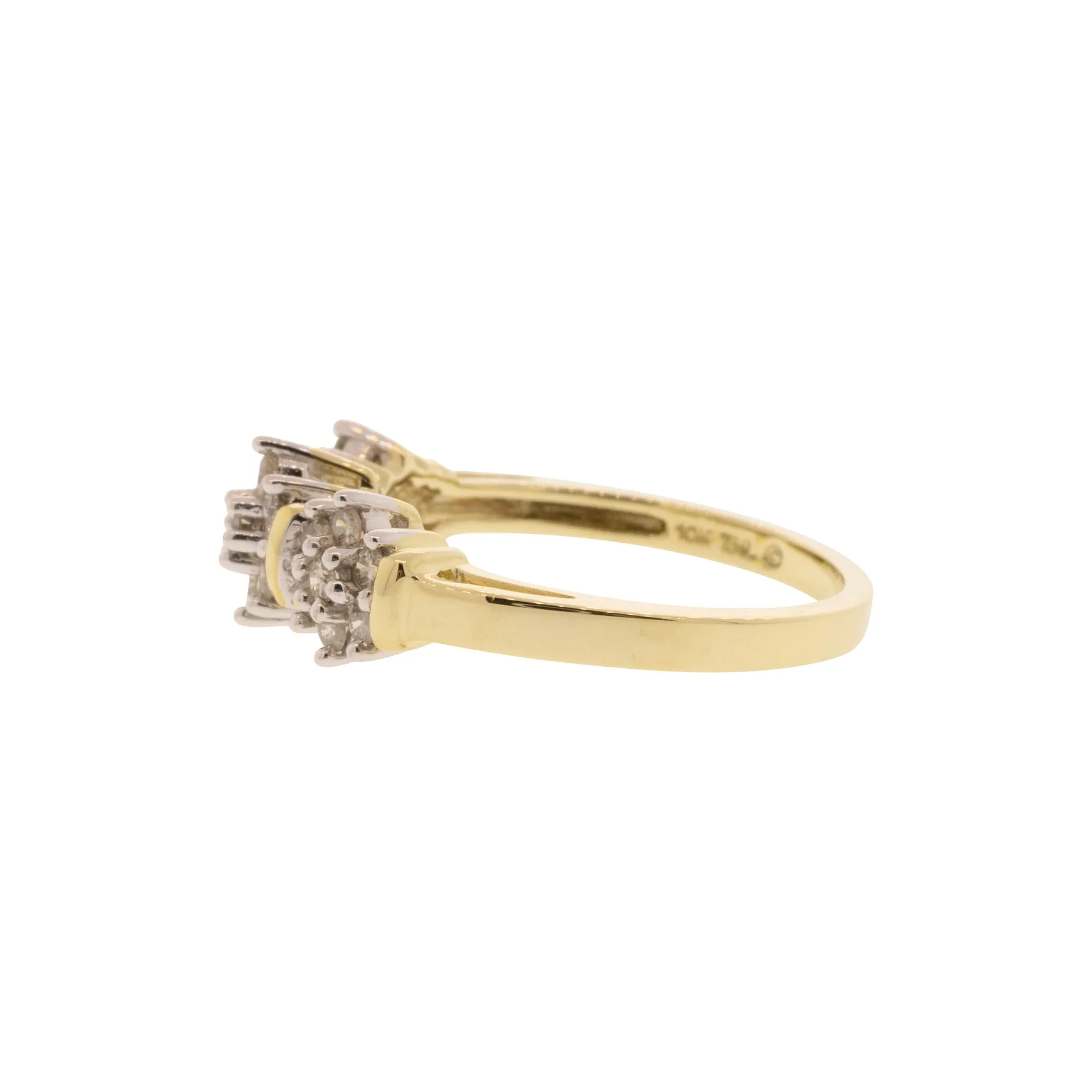 Trio Floral Cluster Ring