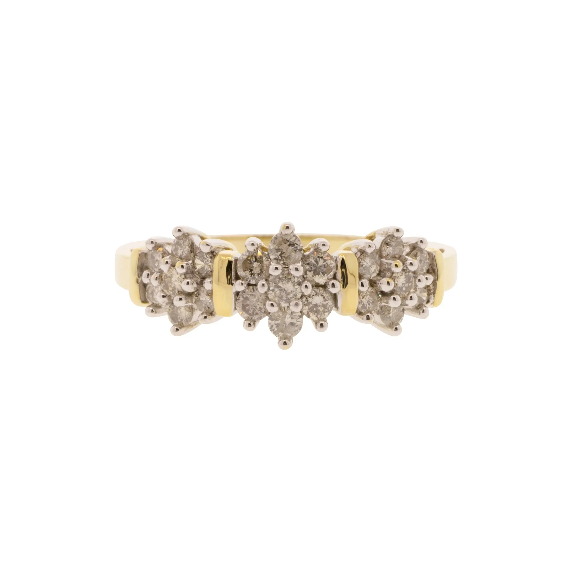 Trio Floral Cluster Ring
