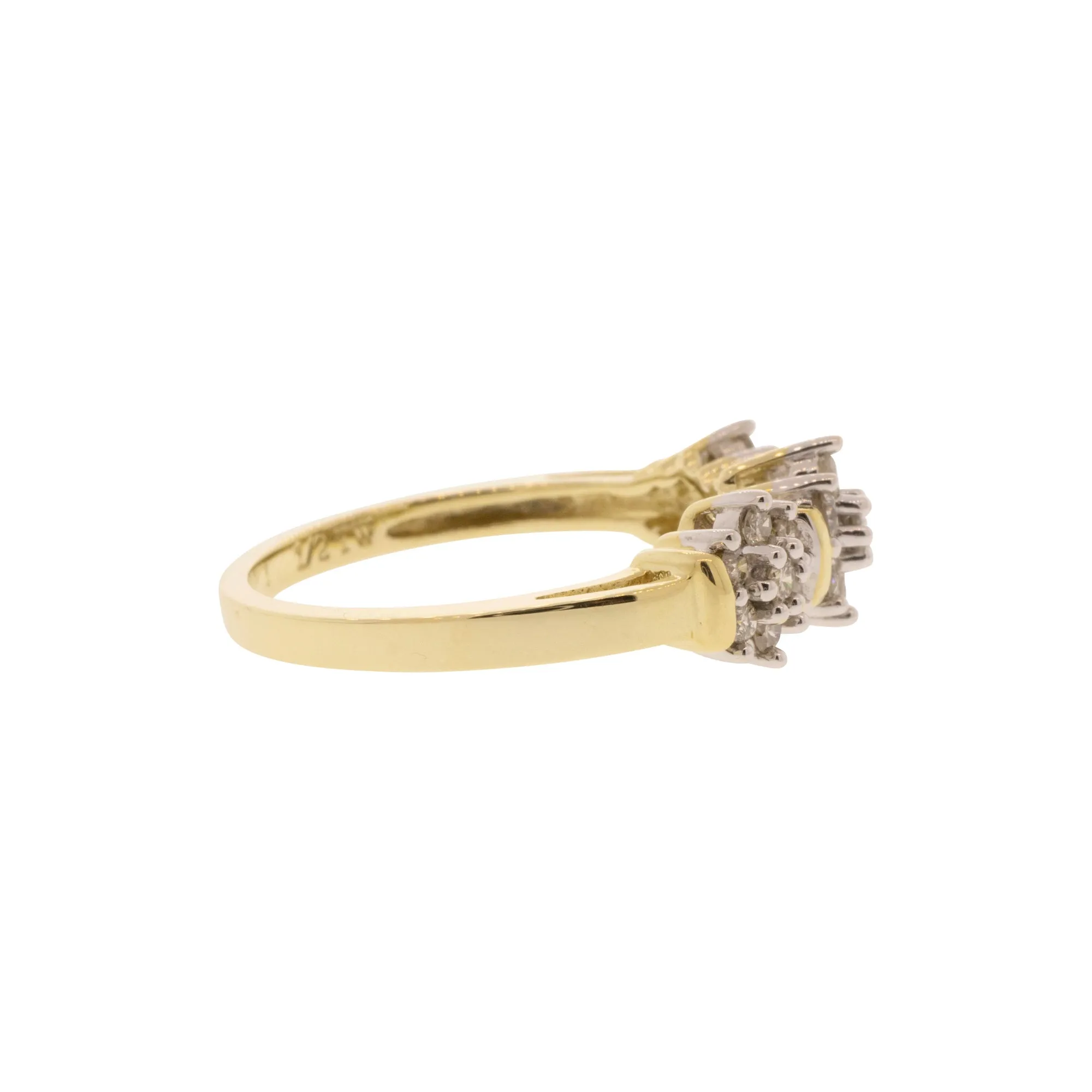 Trio Floral Cluster Ring