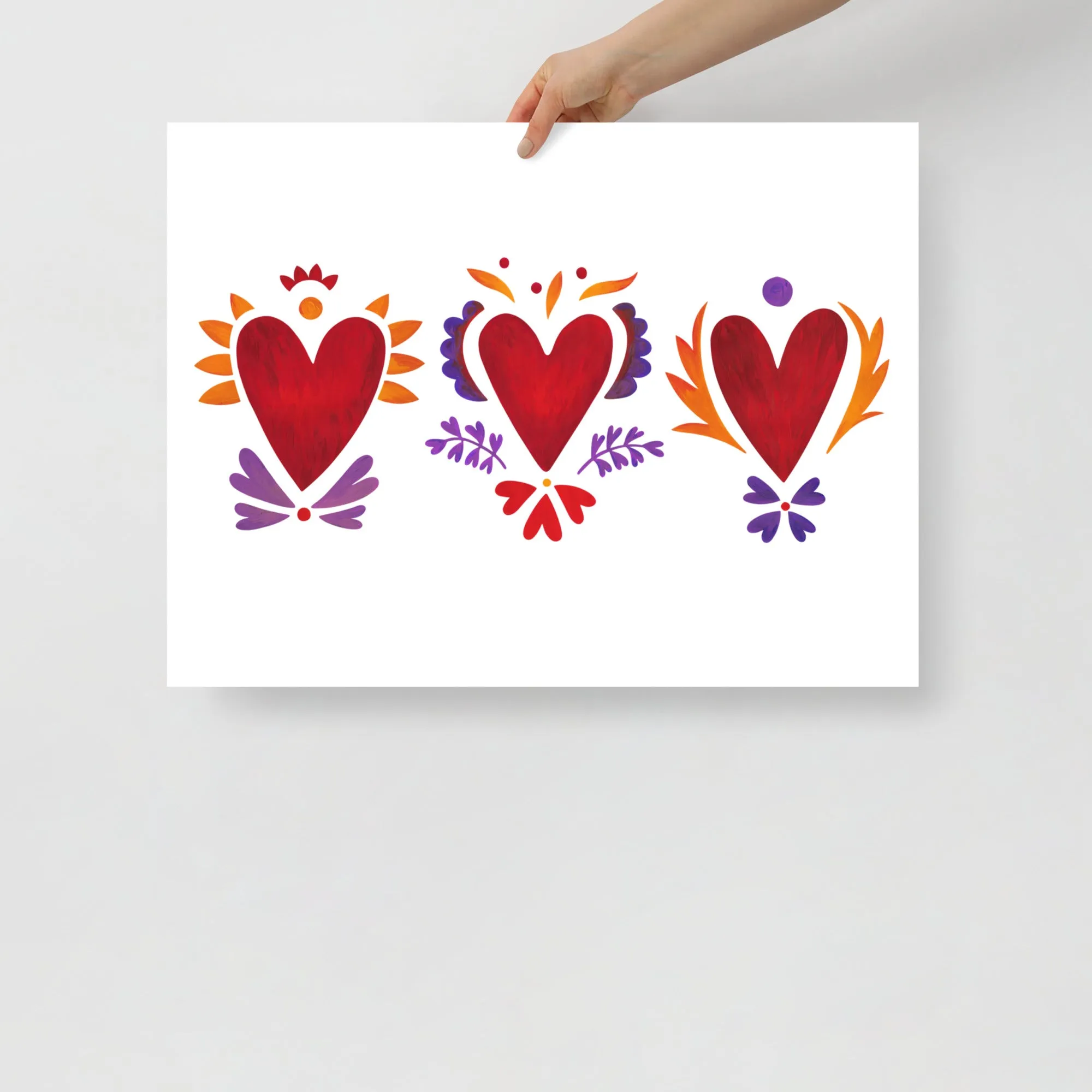 Tripple Burning Heart - Poster