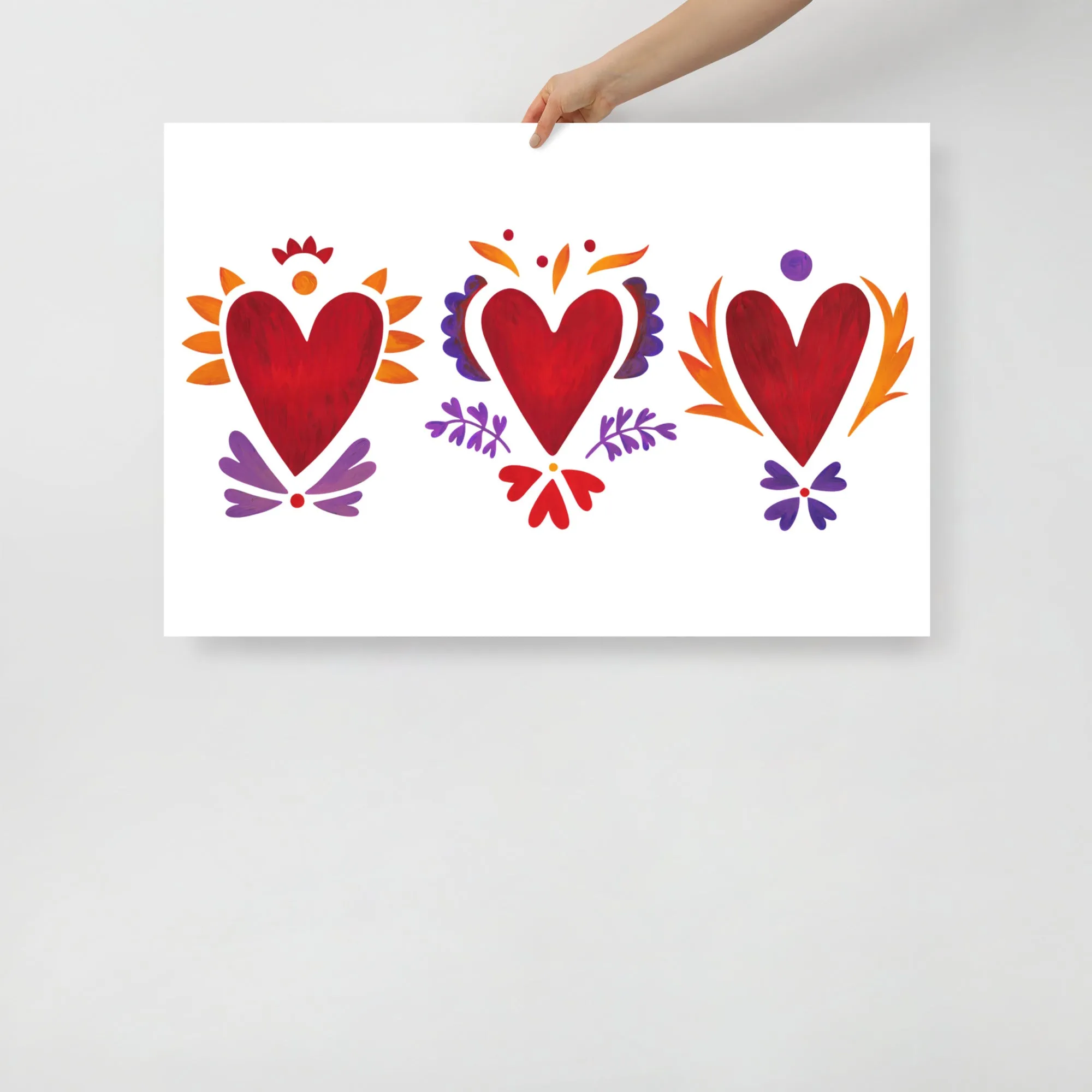 Tripple Burning Heart - Poster