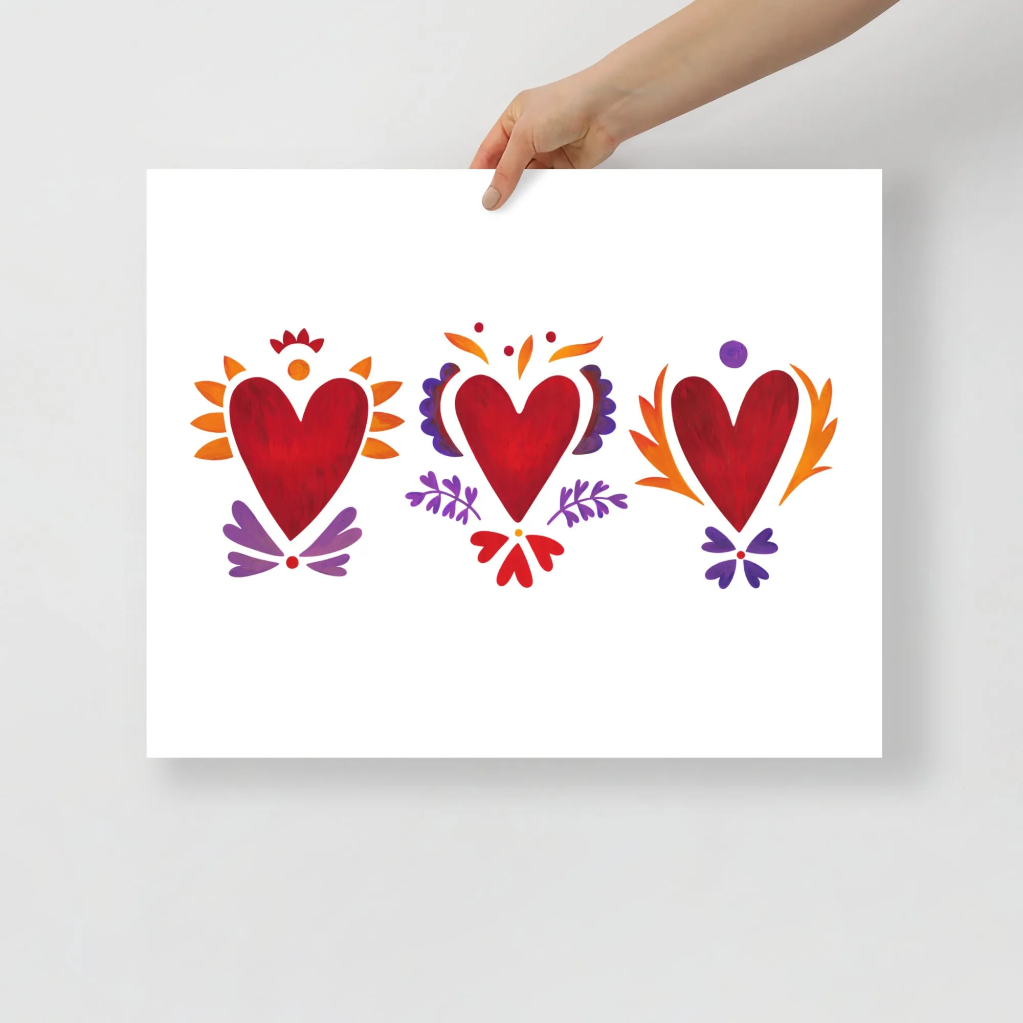 Tripple Burning Heart - Poster
