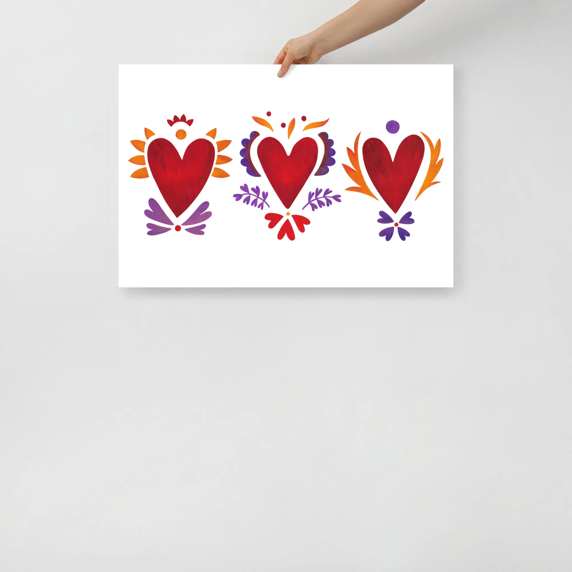 Tripple Burning Heart - Poster