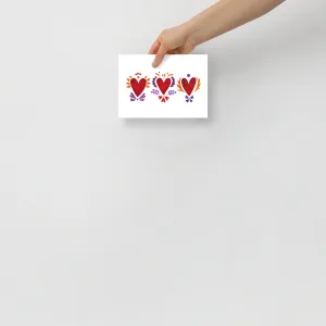 Tripple Burning Heart - Poster