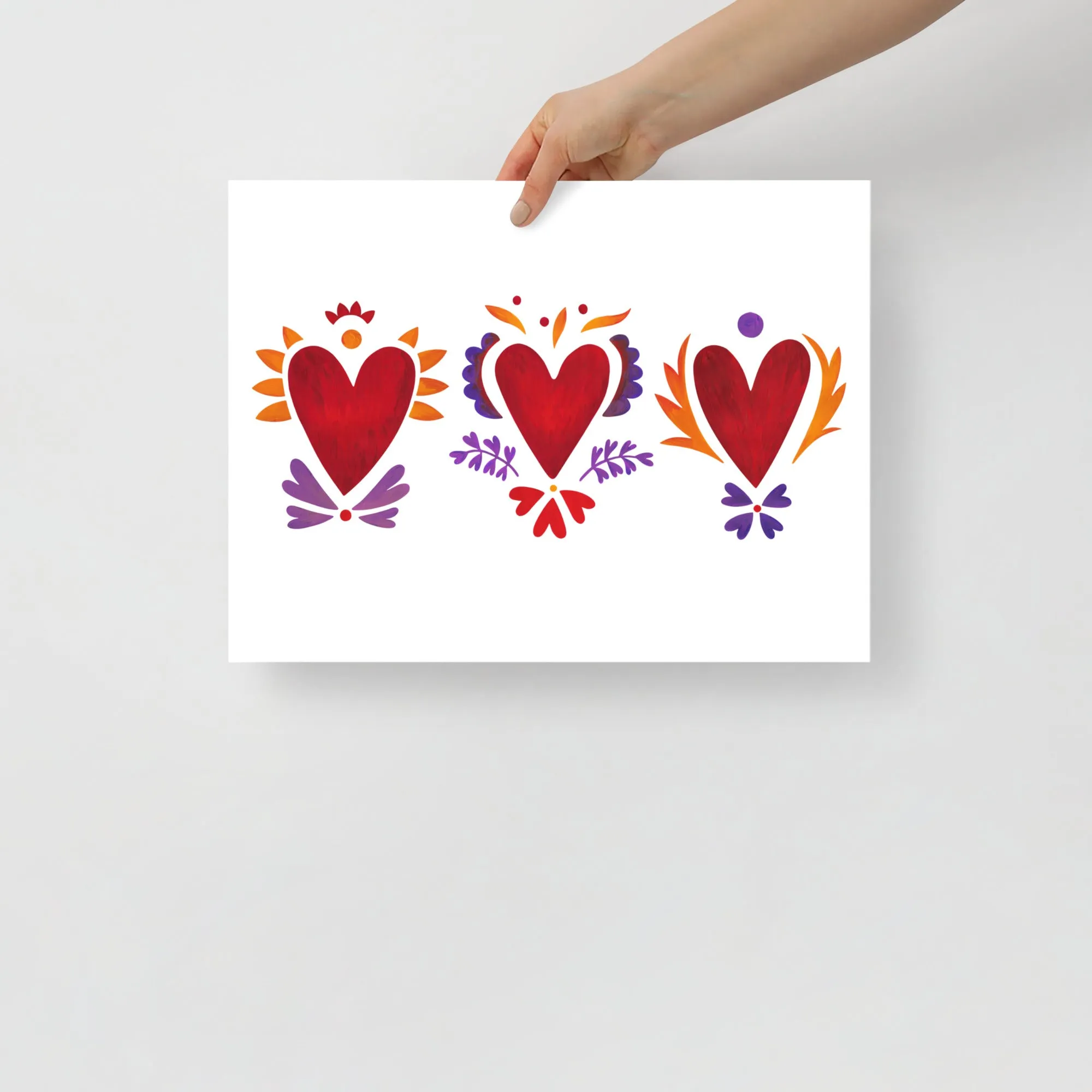 Tripple Burning Heart - Poster