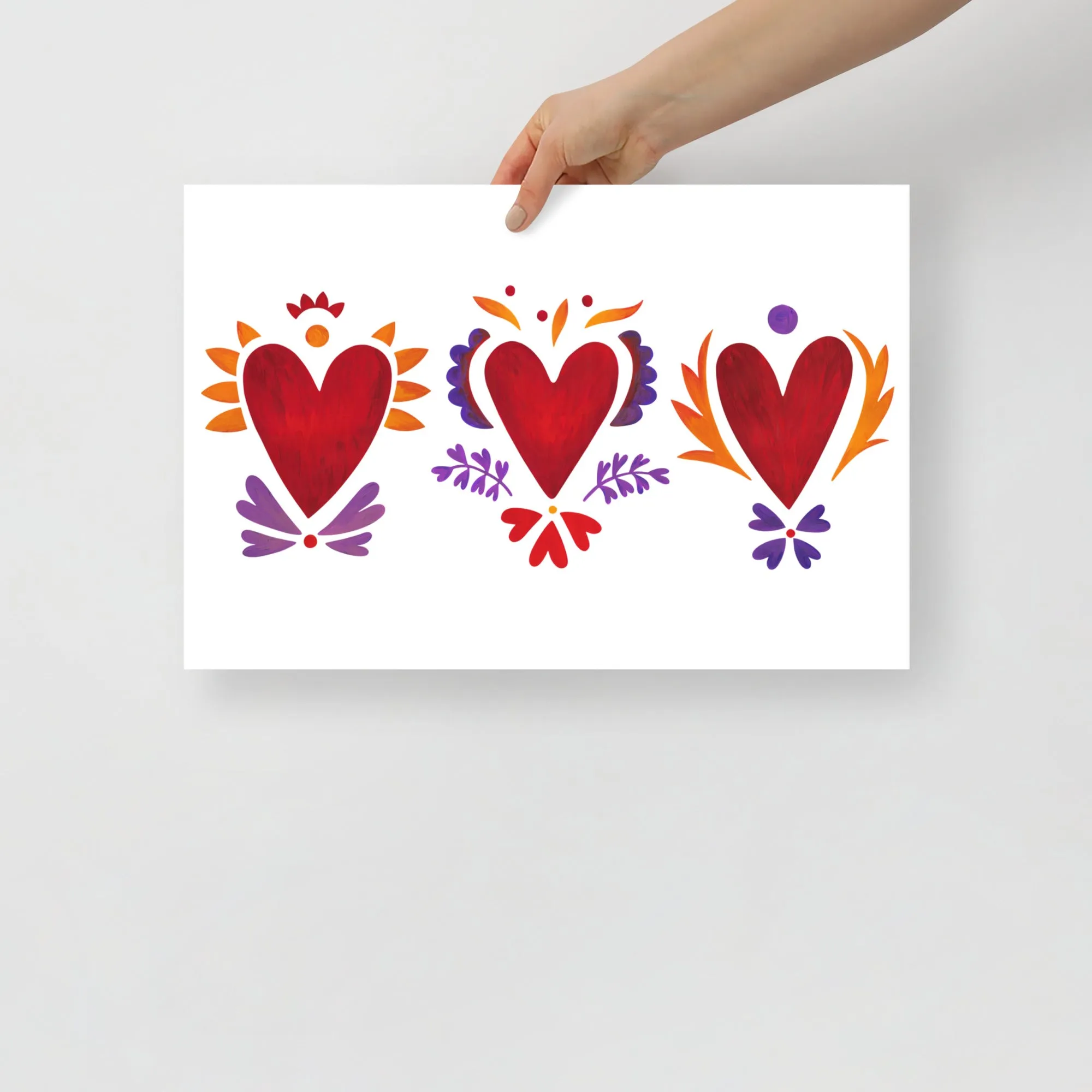 Tripple Burning Heart - Poster
