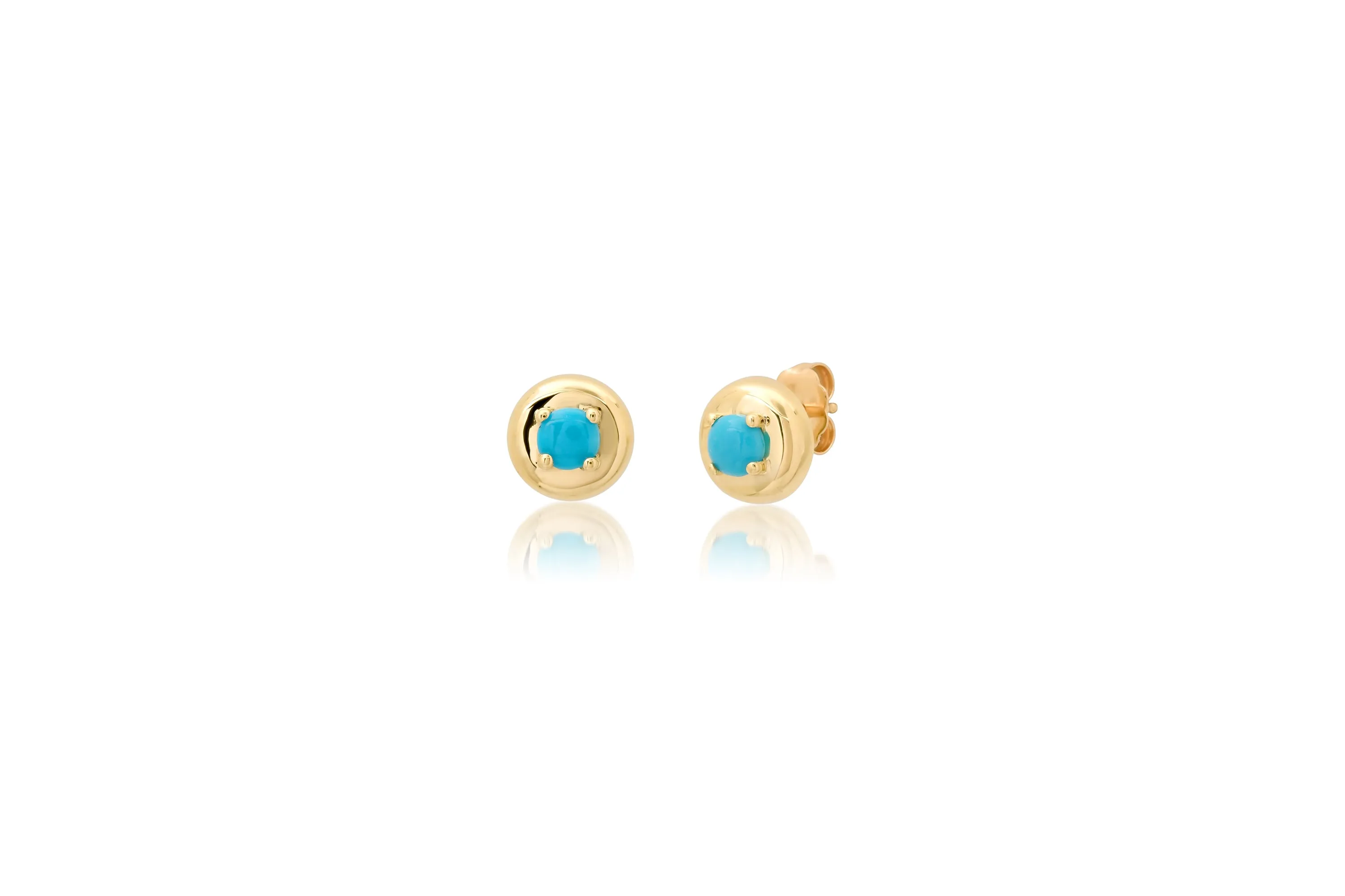 Turquoise Cloud Stud Earrings