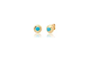 Turquoise Cloud Stud Earrings