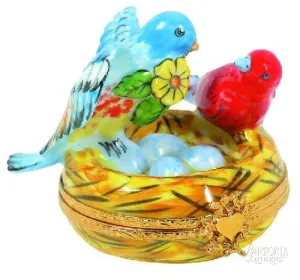 Two Birds In Nest