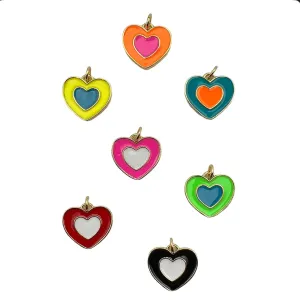 Two Tone Heart Charms