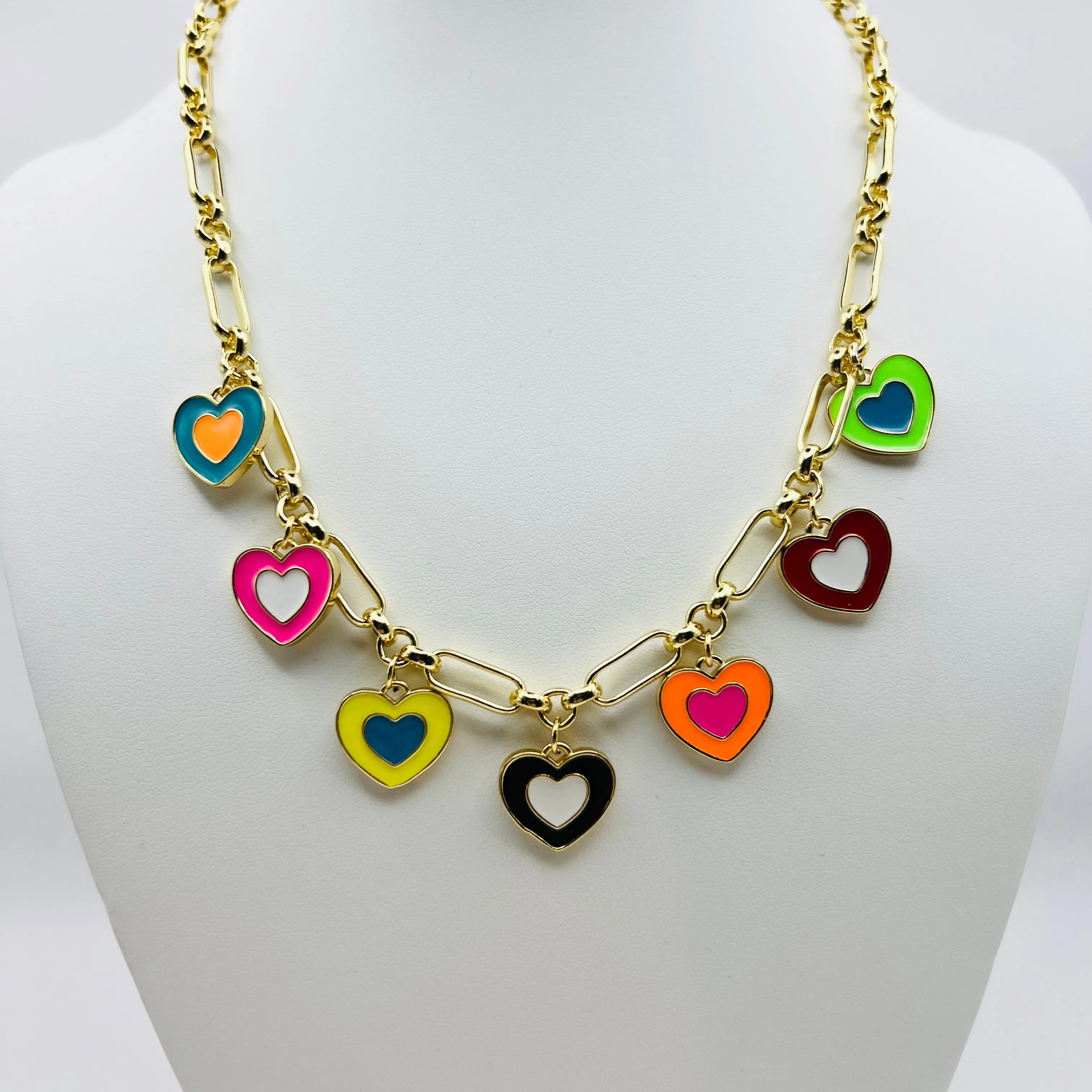 Two Tone Heart Charms