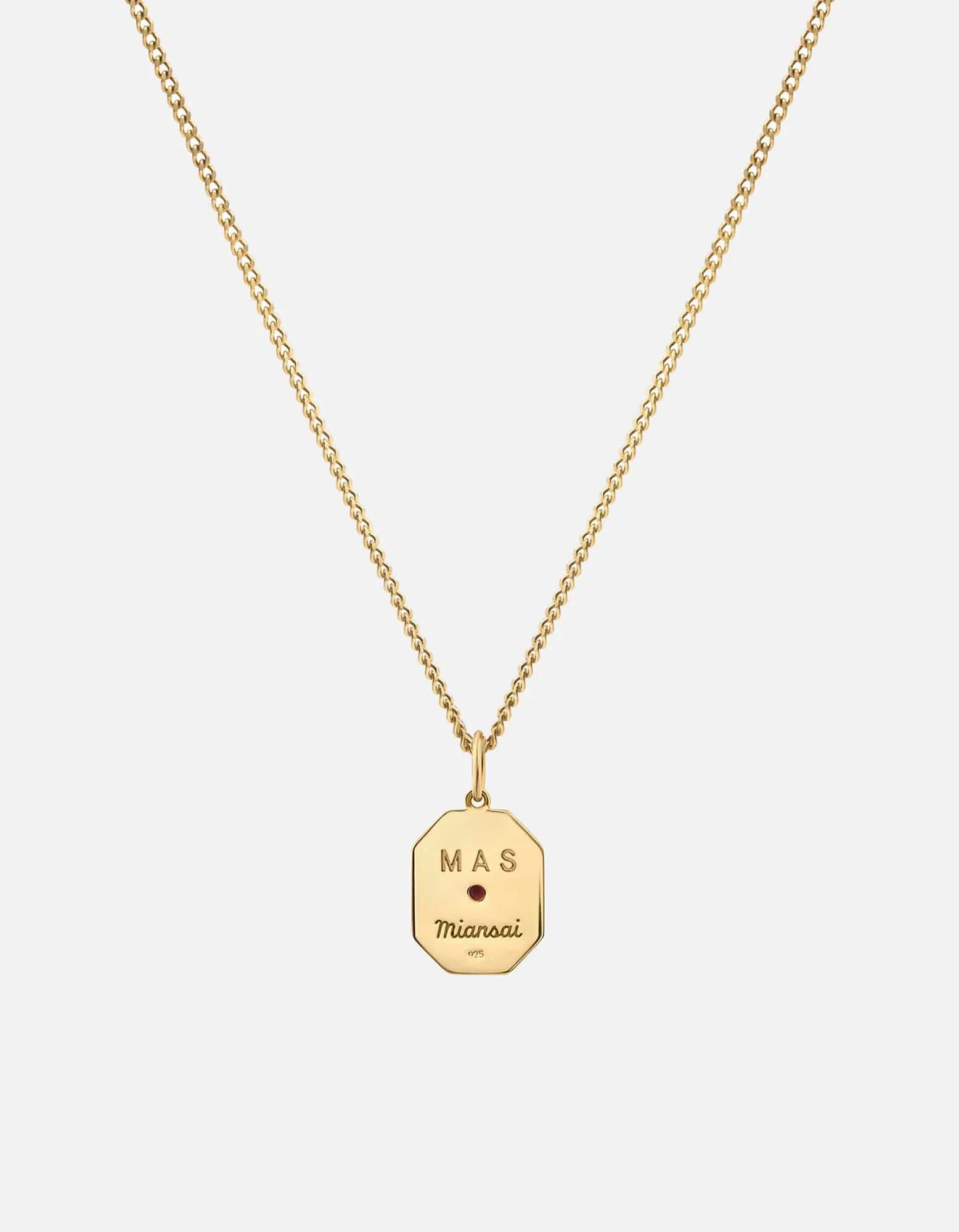 Umbra Garnet Necklace, Gold Vermeil/Red