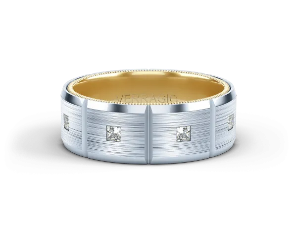 Verragio Matte Finish Diamond Men's Wedding Band