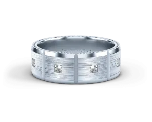 Verragio Matte Finish Diamond Men's Wedding Band
