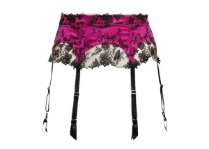 Victresse Suspender - Black/Fuchsia -