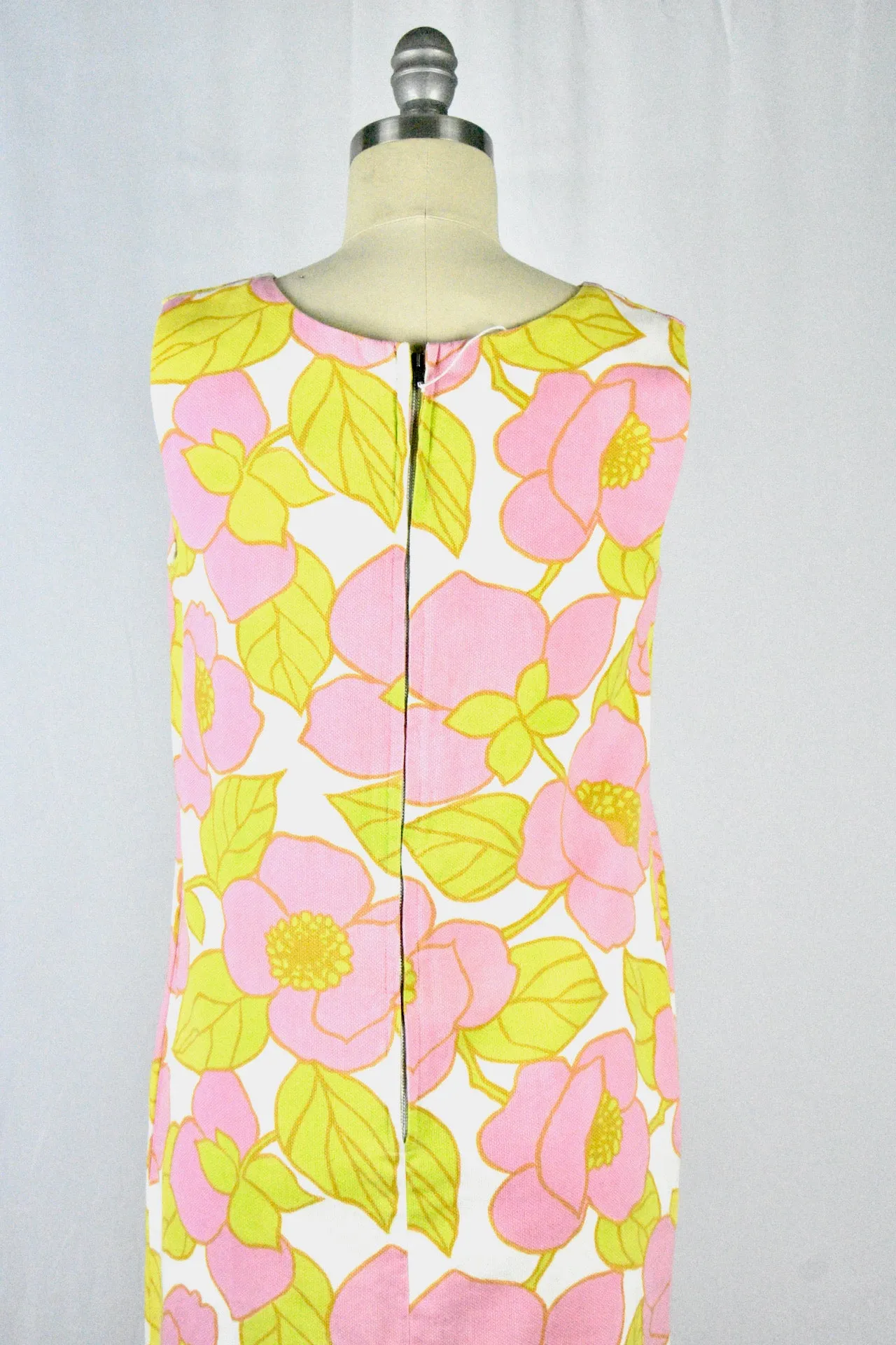 Vintage 1960s Floral Print Maxi Dress