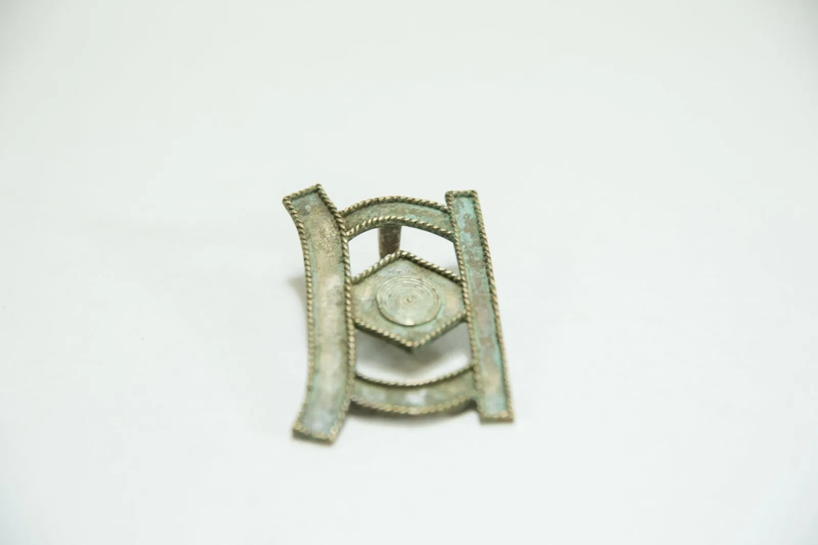 Vintage African Bronze Belt Buckle