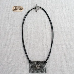 Vintage Buckle Cord Necklace