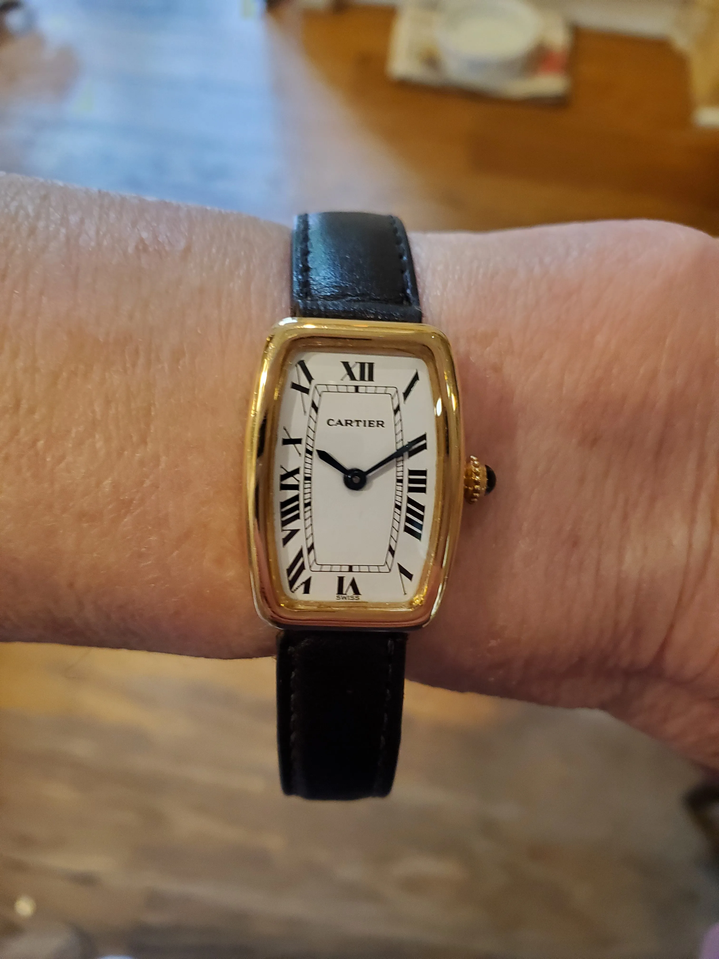 Vintage Cartier Paris Faberge' Tonneau Watch, Circa 1978-1982
