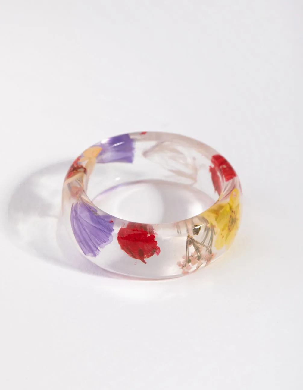 Vintage Clear Floral Ring
