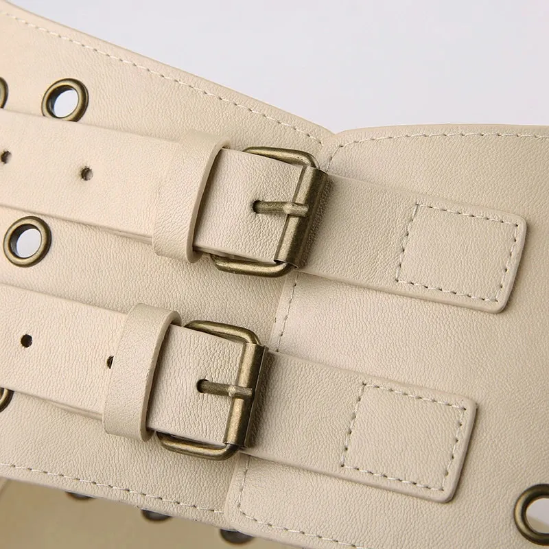 Vintage Exaggerated Western PU Leather Belt