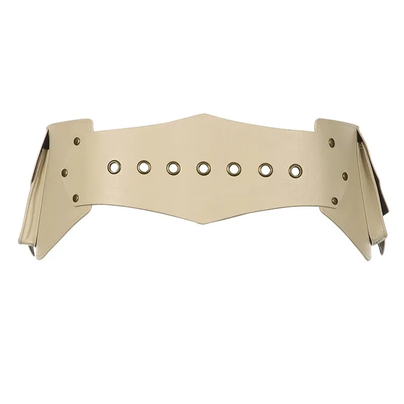 Vintage Exaggerated Western PU Leather Belt