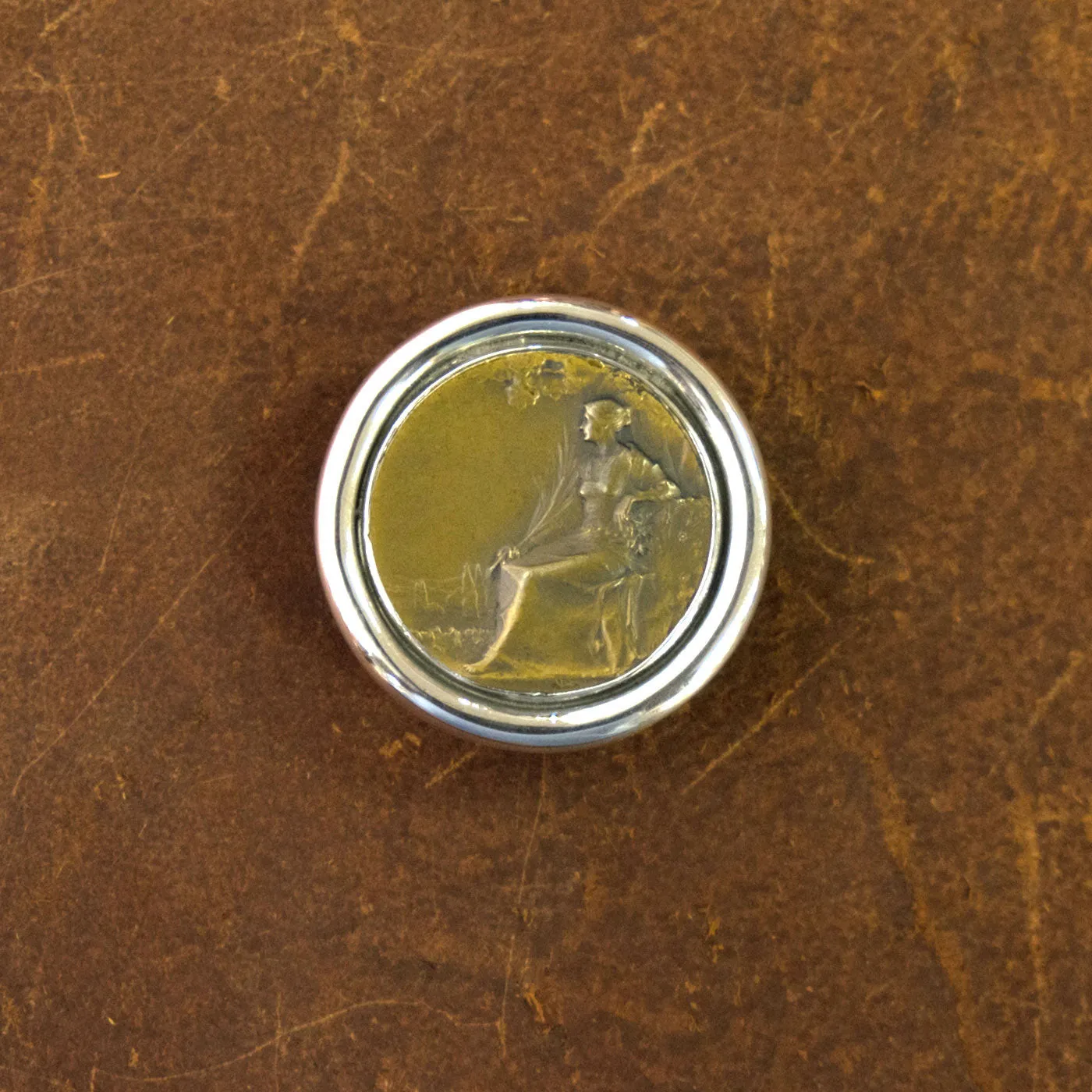 Vintage French Medallic Art Nouveau Buckle