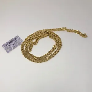 Vintage: Golden Curb Chain Belt with Hooks