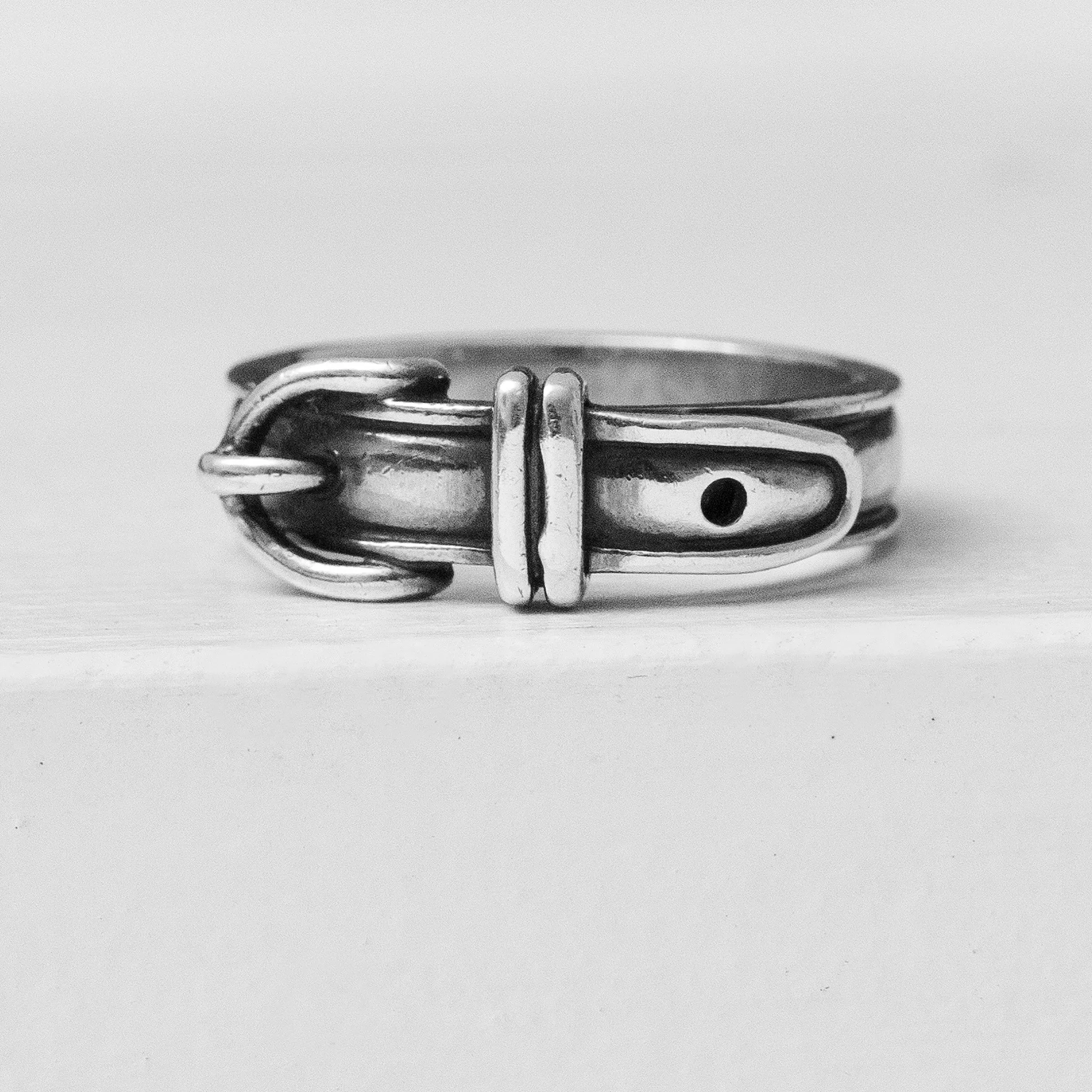 Vintage Hermès Sterling Silver Buckle Ring