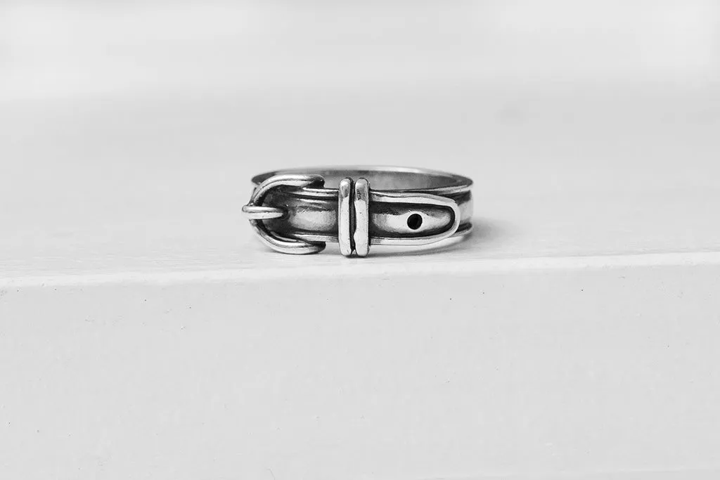 Vintage Hermès Sterling Silver Buckle Ring