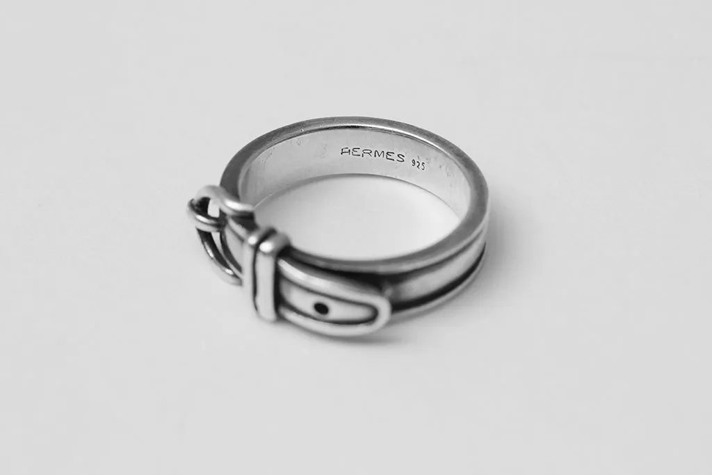 Vintage Hermès Sterling Silver Buckle Ring