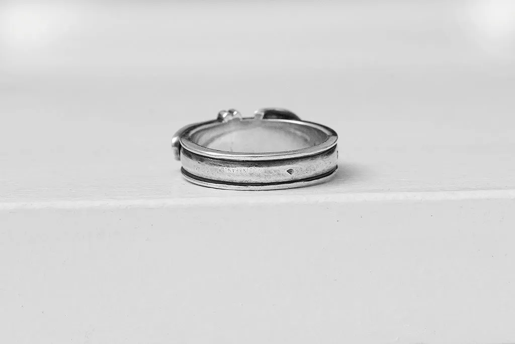 Vintage Hermès Sterling Silver Buckle Ring