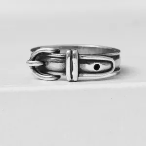 Vintage Hermès Sterling Silver Buckle Ring