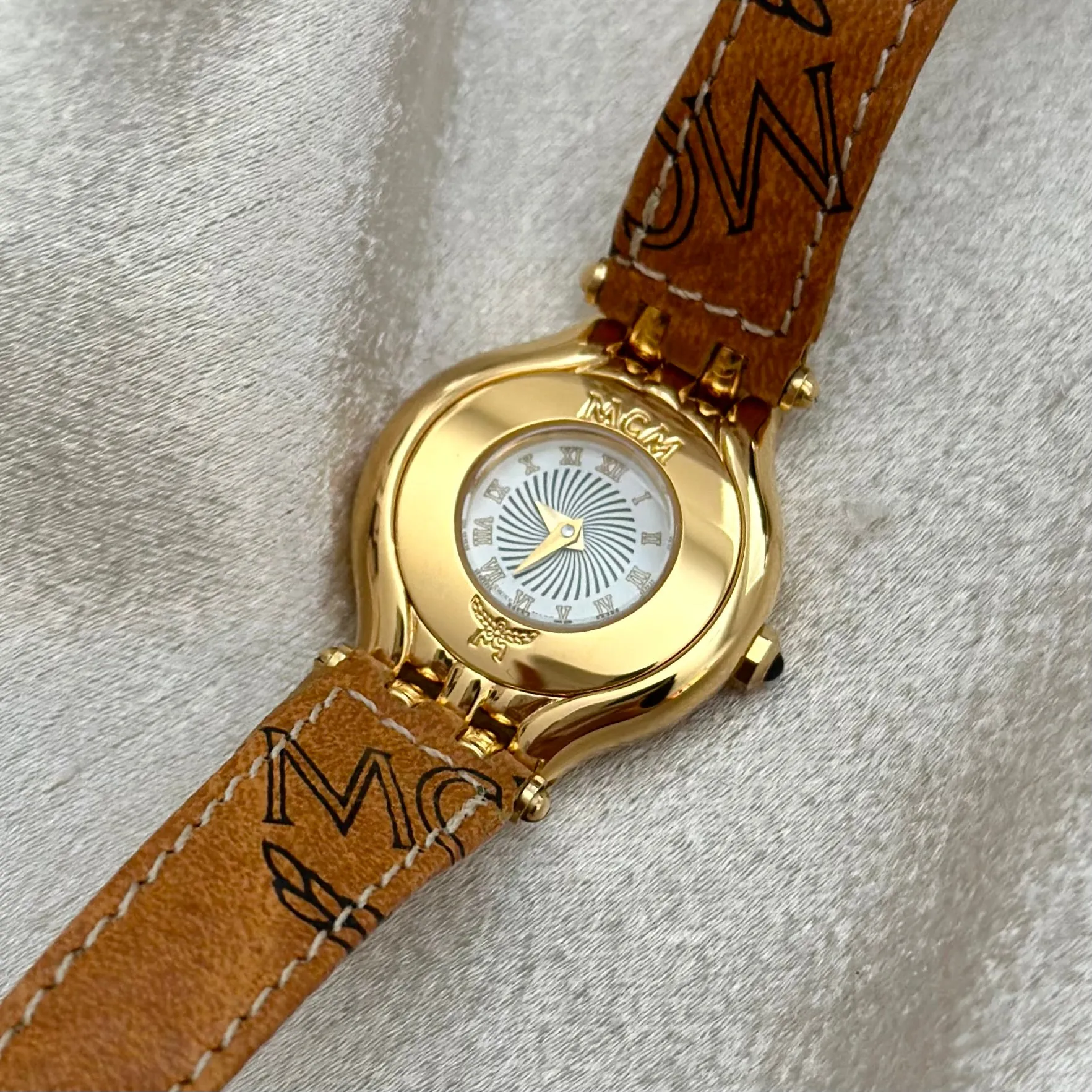 VINTAGE MCM BROWN LEATHER WATCH