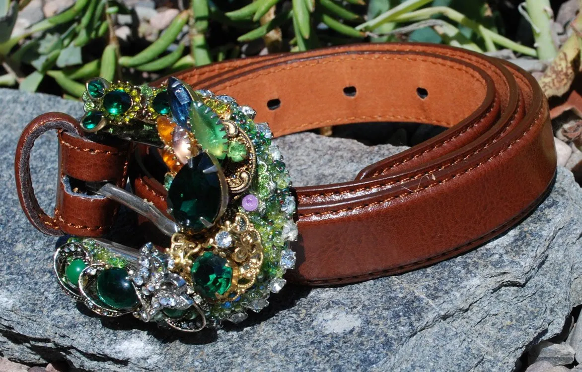 Vintage Mini Green Buckle & Belt