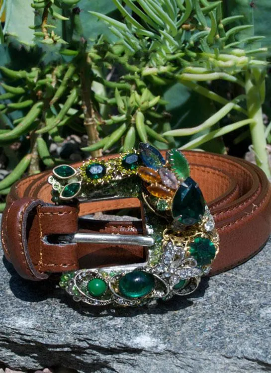 Vintage Mini Green Buckle & Belt