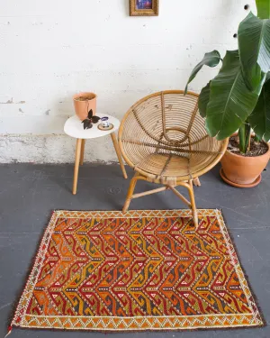 Vintage Mini Turkish Kilim Rug