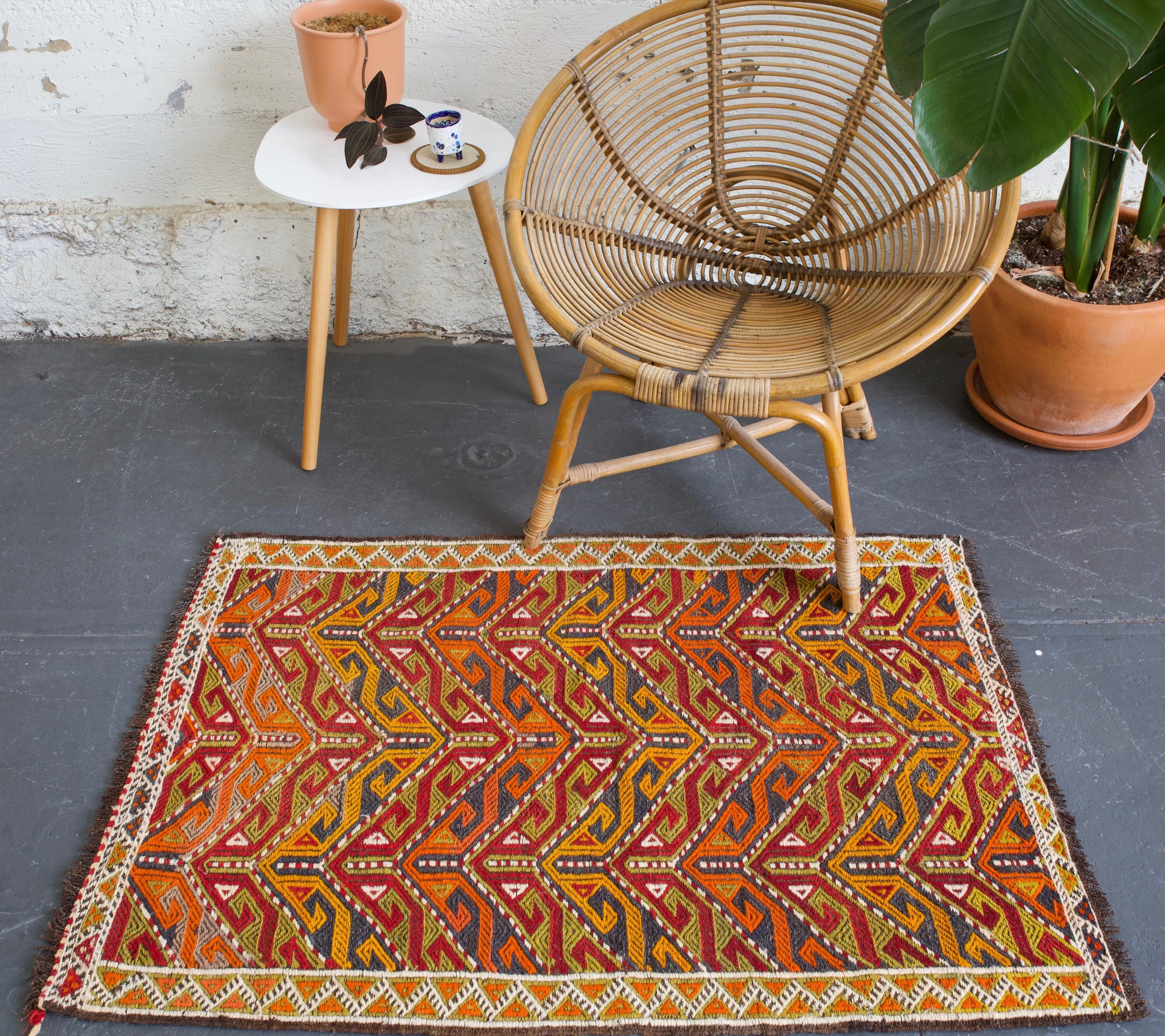 Vintage Mini Turkish Kilim Rug