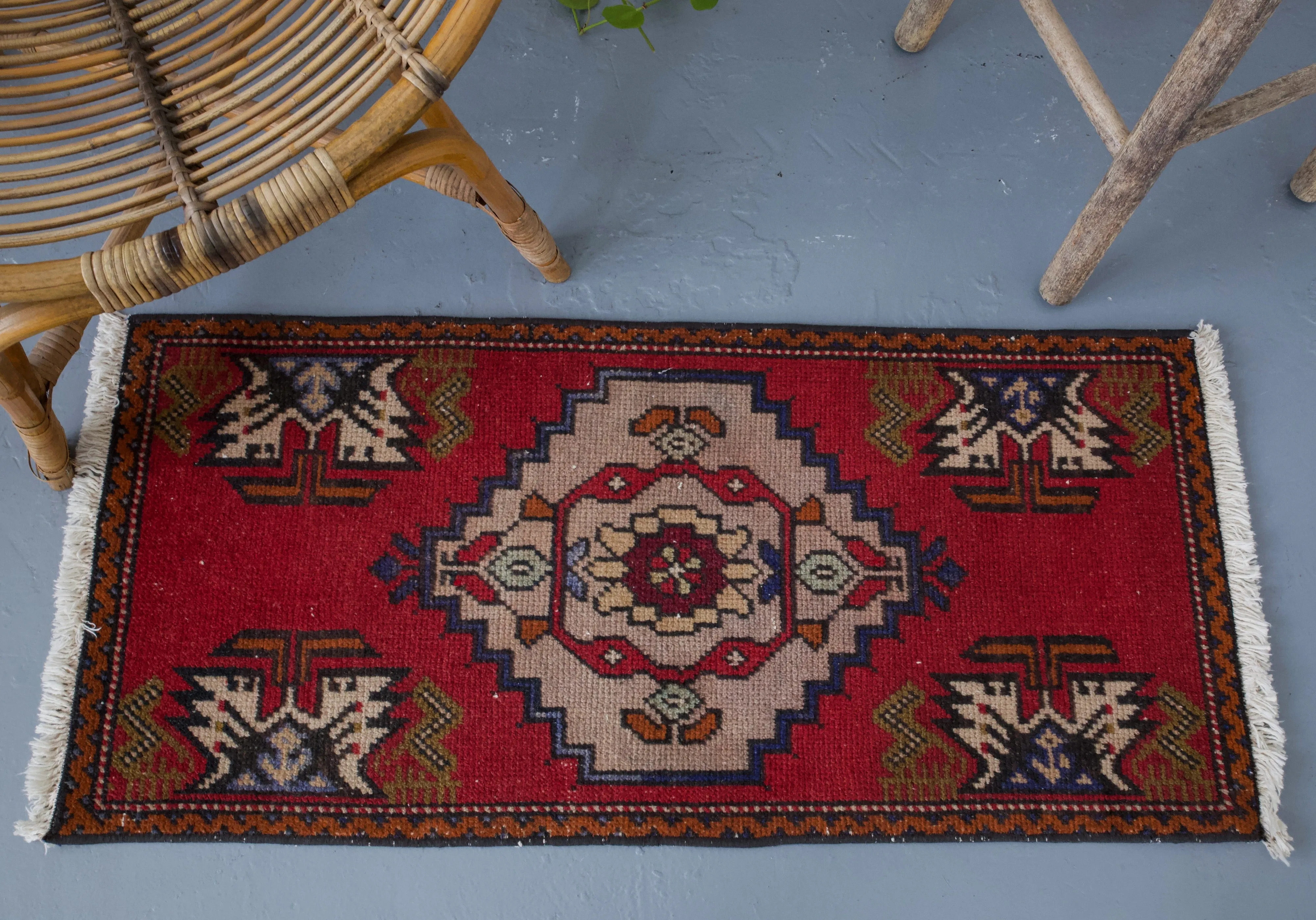 Vintage Mini Turkish Rug