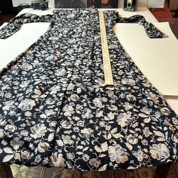 Vintage Talbots long sleeve button down maxi dress floral