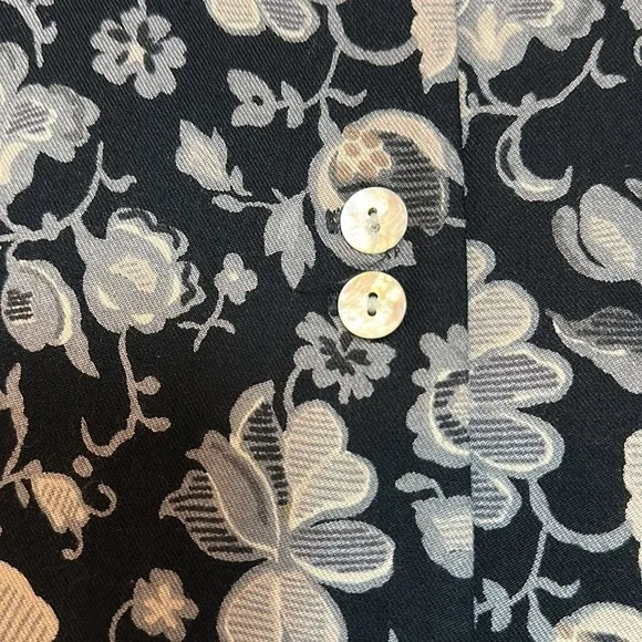 Vintage Talbots long sleeve button down maxi dress floral
