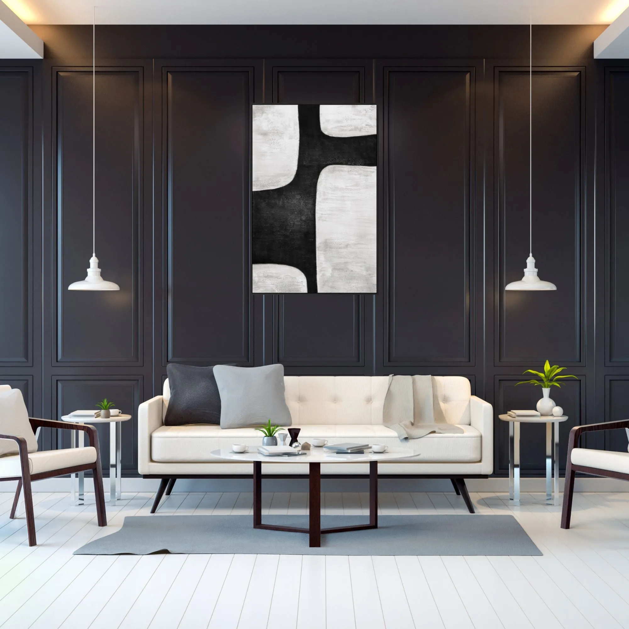 Wall Art -  Rockwall - Canvas w Black Frame - 80x120cm