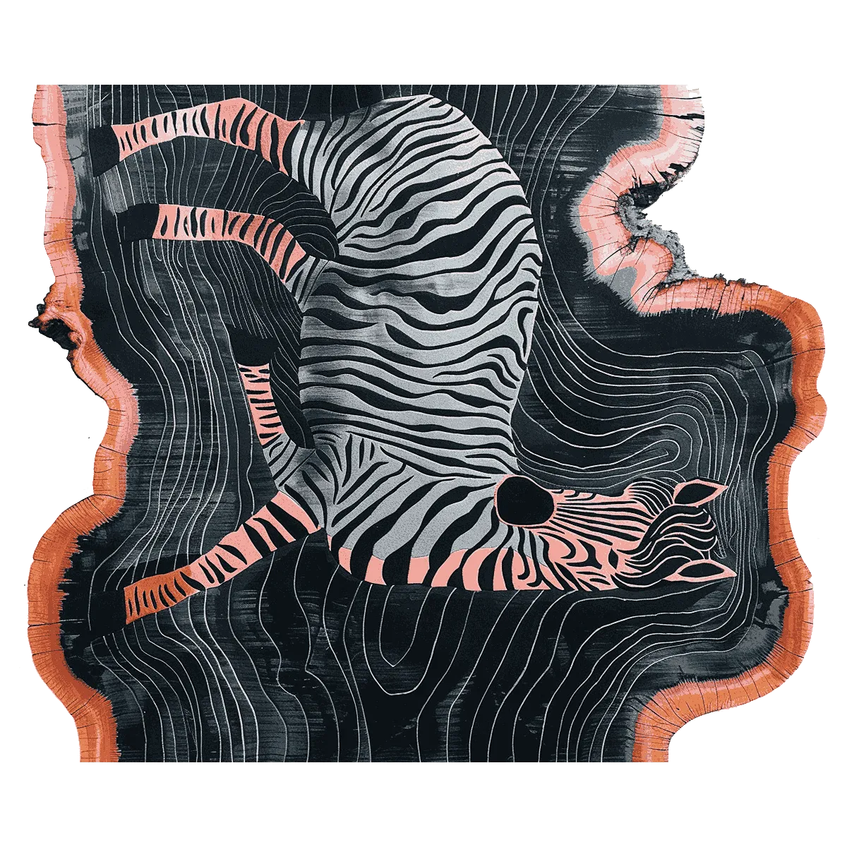 Wandering Zebra Hand Tufted Rug