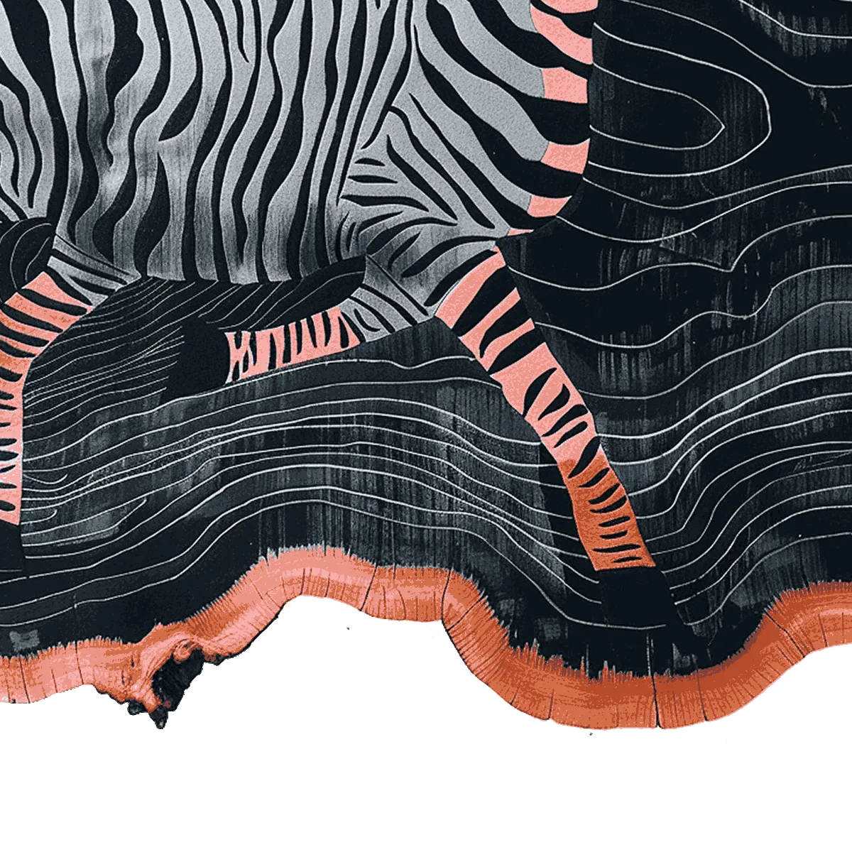 Wandering Zebra Hand Tufted Rug