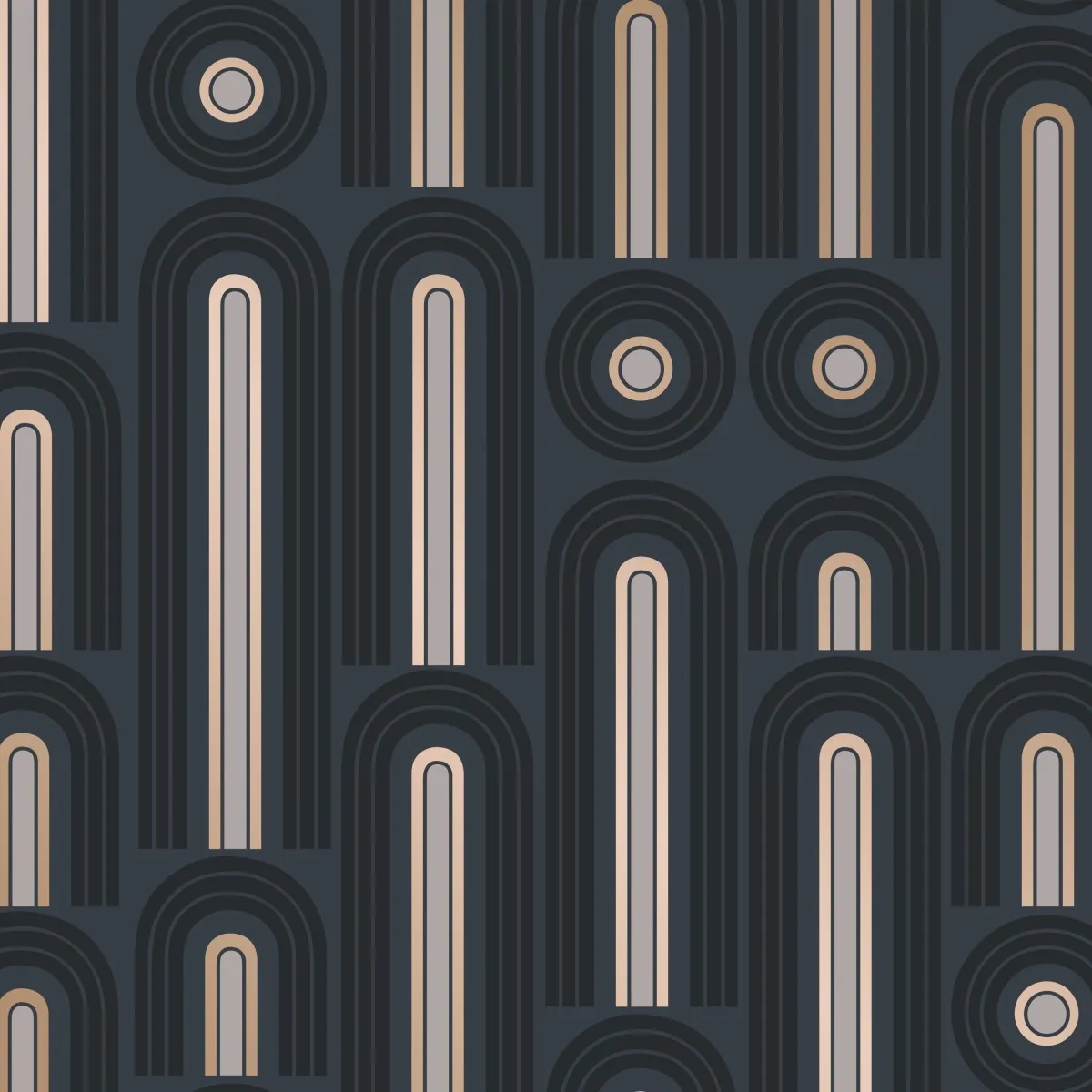 Wave Pop Graphite WA480 Self-Adhesive Wallpaper