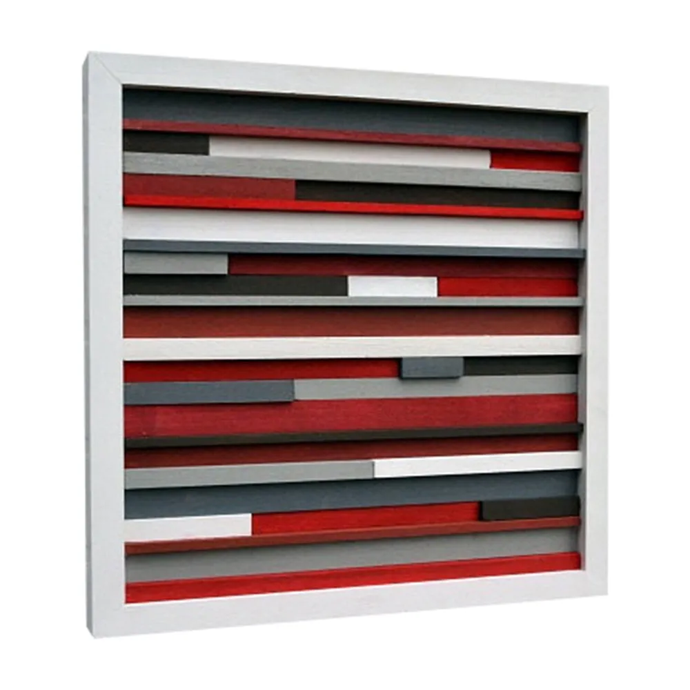 Wood Wall Art - Sculpture Reclaimed Wood - Abstract Painting on Wood - 12x12